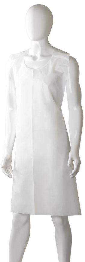 [MPH30260] Polyethylene Back Tie Apron - White, 960mm x 1250mm x 40mu *Heavy Duty (Box of 400 Aprons)