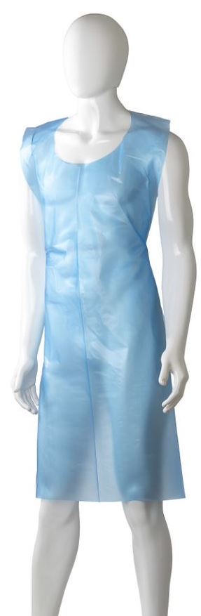 [MPH30265] Polyethylene Back Tie Apron - Blue, 960mm x 1250mm x 40mu *Heavy Duty (Box of 400 Aprons)