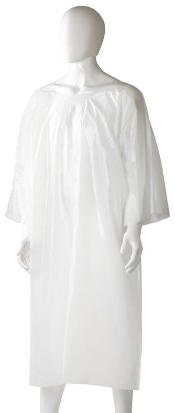 Polyethylene Splash Jacket - White, 800mm x 1300mm x 30mu (Box of 200 Jackets)
