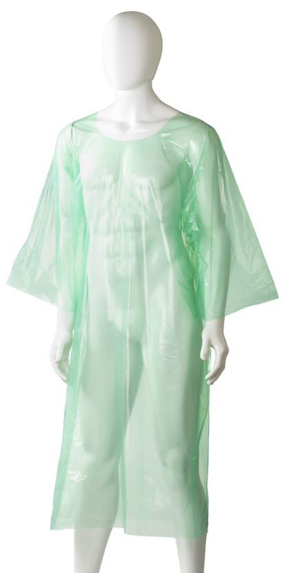 Polyethylene Splash Jacket - Green, 800mm x 1300mm x 30mu (Box of 200 Jackets)