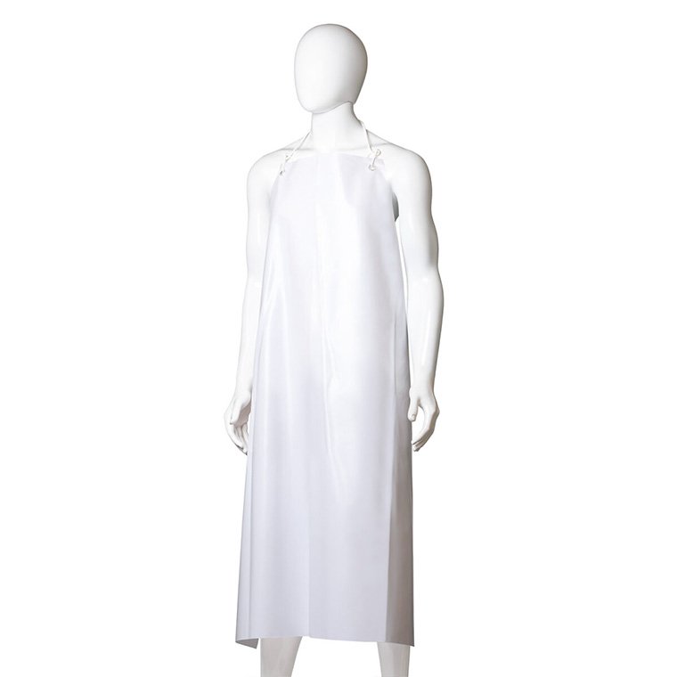[MPH30270] Reusable TPU Apron with Hooks - White, 900mm x 1200mm, 300mu (Each)