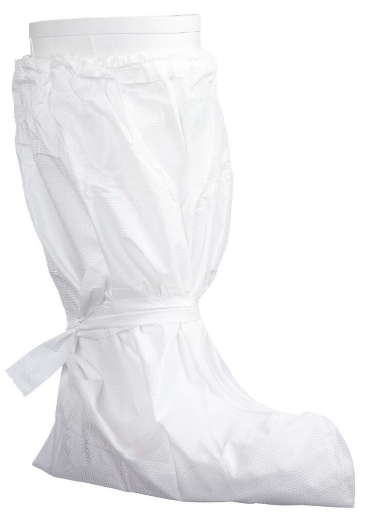 [MPH30920] Laminated CPE Boot Covers - White, 510mm Length *Double Lined Sole* (Box of 120 Covers)