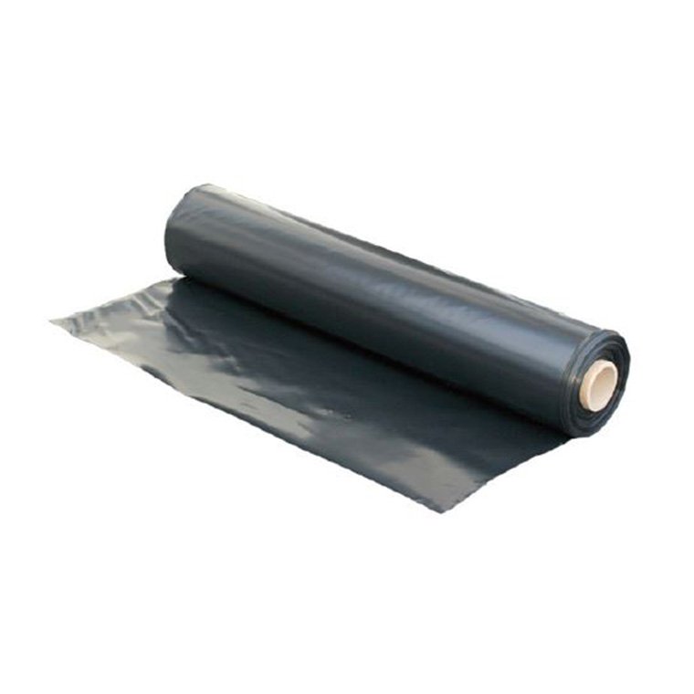 Polyethylene Builders Film Roll - Black, 1m/4m x 50m x 250mu 100% Recycled (1x Roll)