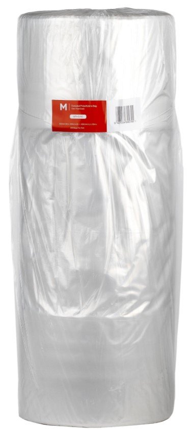 POR Gusseted Polyethylene Bag - Clear, 650mm x 350mm x 1200mm x 35mu (1x Roll)