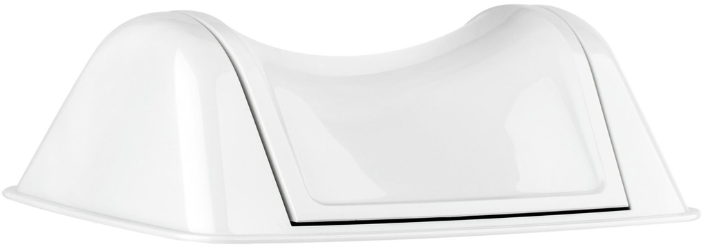 [MPH2973] Rectangle Bin 8L Swing Lid - White, Weighted Swing Design (Each)
