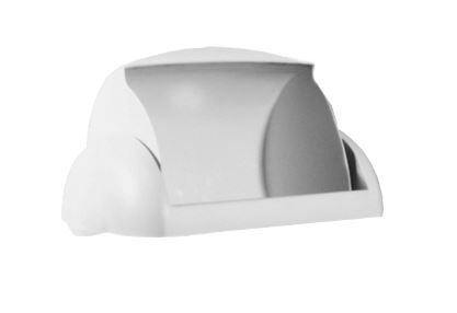 Wall Mount Bin 23L Sanitary Lid - White, Sanitary Design (Each)