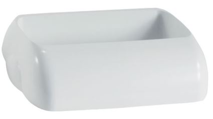Wall Mount Bin 42L Hidden Lid - White, Hidden Design (Each)
