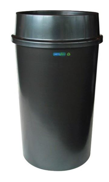 [MPH2920] Plastic Flip Top Rubbish Bin 60L - Grey, 420mm x 750mm *Includes Lid (Each)