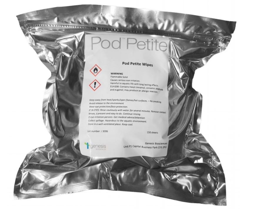 Pod Petite Fragranced Wipes - White, 135mm x 220mm, 150 Sheets (Pack of 150 Sheets)