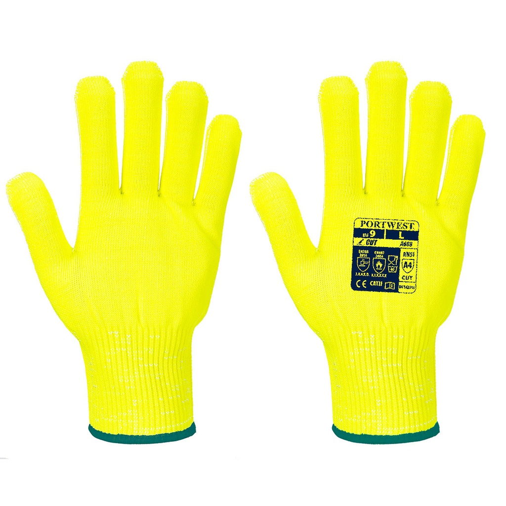 [A688YERS] Cut D13 Hi-Vis Liner Glove (S)