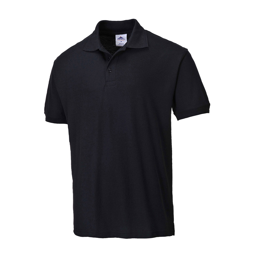 [B210BKRXS] Naples Polo Shirt S/S (Black, XS)