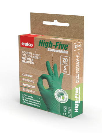High Five BIODEGRADABLE Nitrile Disposable Glove, , Powder Free, - Box 20