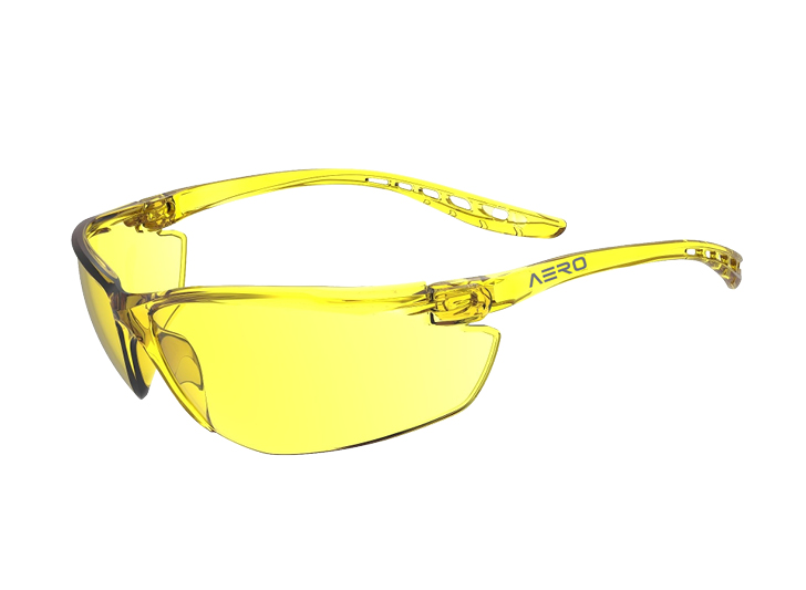[E1903] Aero safety spec, anti-fog coating, dielectric, lens - Pack of 12 (Amber)