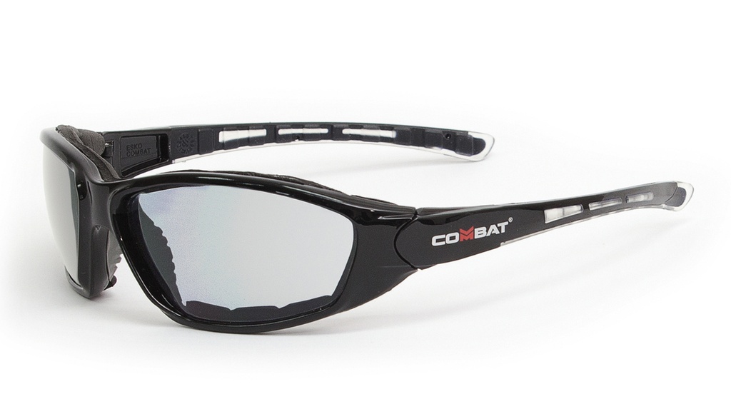 [E8100] ESKO COMBAT Safety Eyewear, Foam Bound with High Impact Rating, Antifog & Antiscratch, Lens - Pack of 12 (Clear)