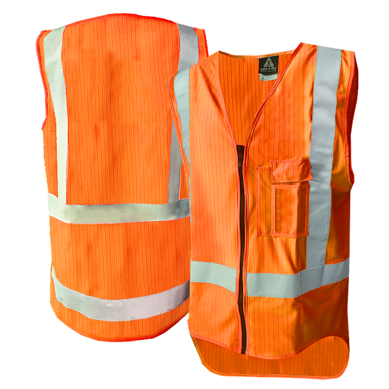 [801041-S] Hi-Vis TTMC Vest, Zip, D/N Flame Ret (S)