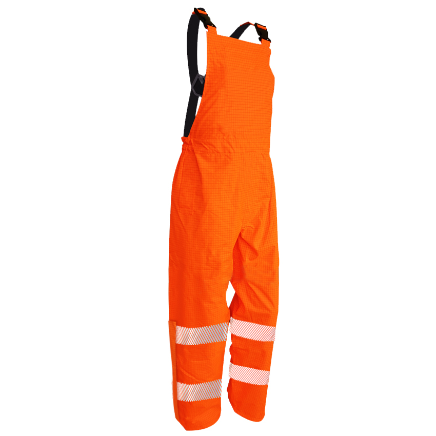 Hi Vis PU, Bib Trousers, Flame Retardant