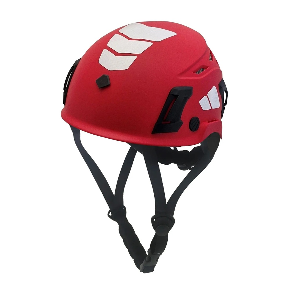 [5510CV-R] Climbing Helmet, Vented, Ratchet Adjustment (Red)