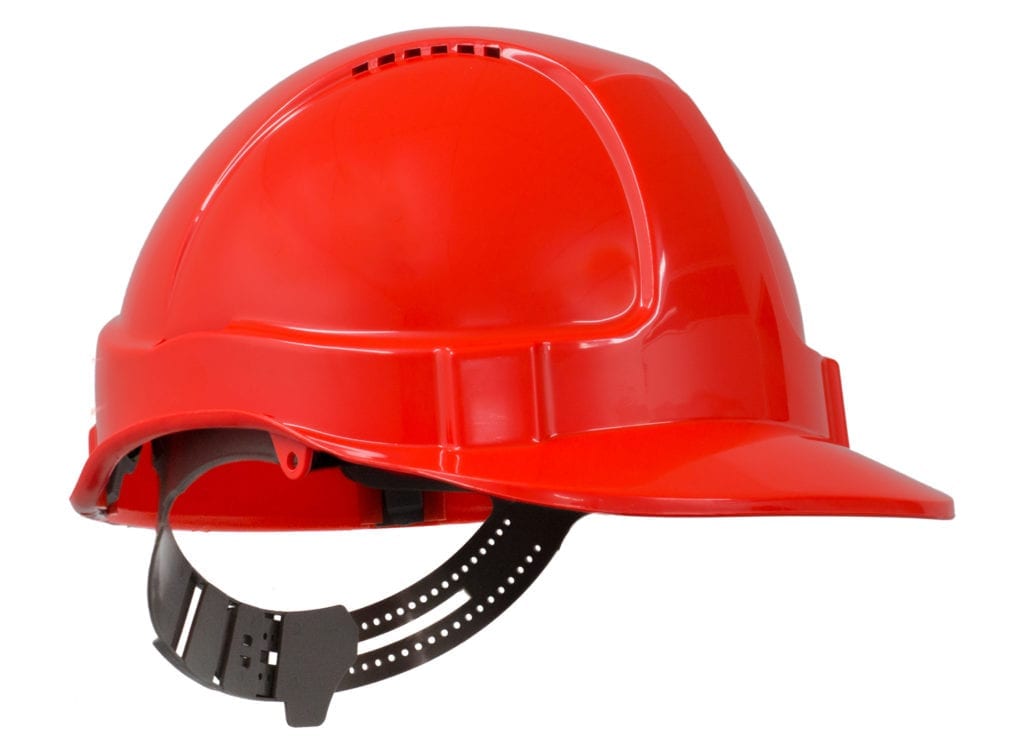 [TN1-NO] TUFF-NUT Hard Hat, Short Peak, Vented, 6-point PinLock harness, Neon (Orange)