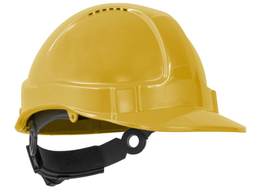 TUFF-NUT Hard Hat, Short Peak, Vented, 6-point Ratchet harness