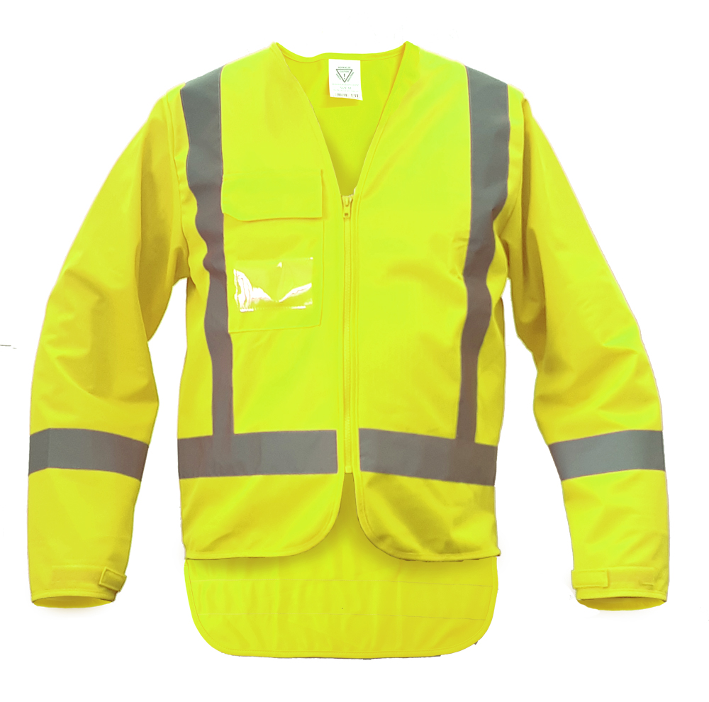 [AVEST303-YE-XS] ESKO L/S D/N Safety Vest - Pack of 5 (XS)