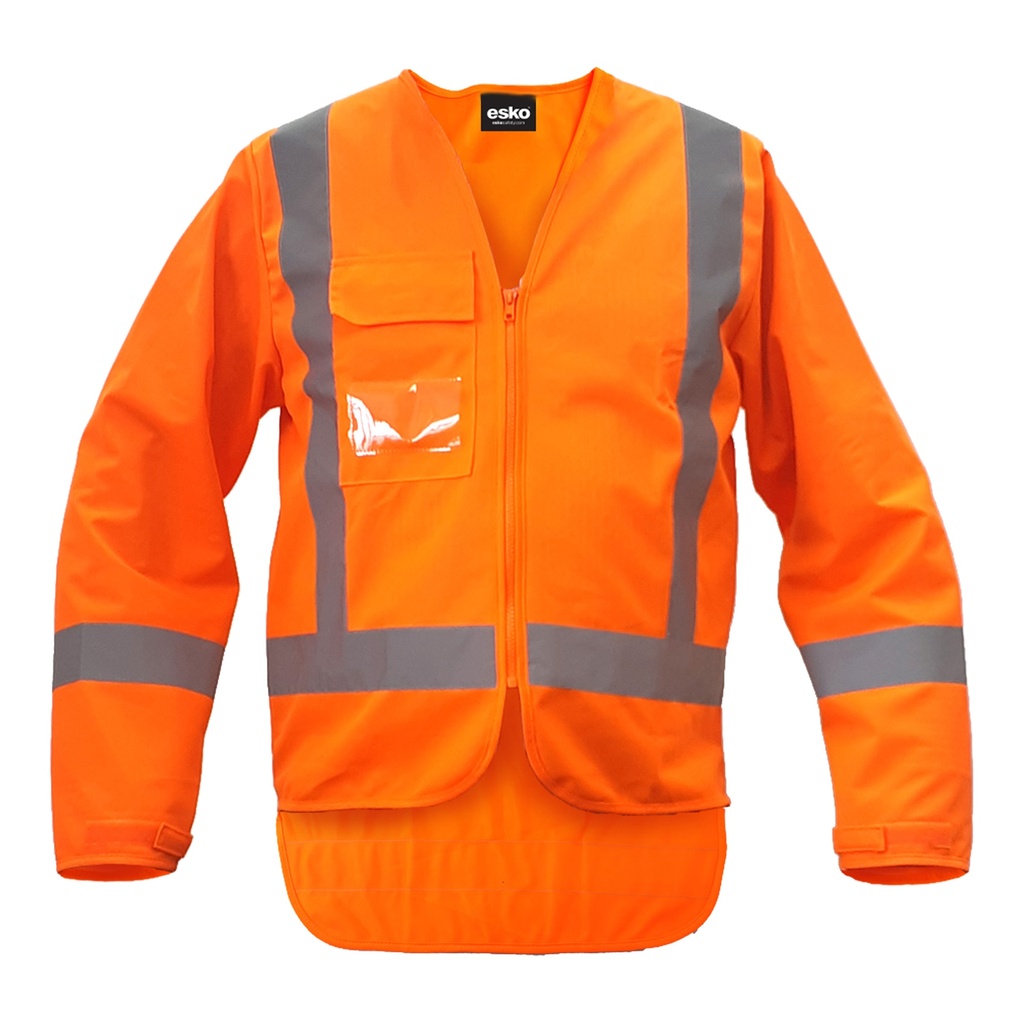 [AVEST305-OR-S] ESKO L/S TTMC-W23 X-Back Safety Vest - No ID Pocket - Pack of 5 (S)