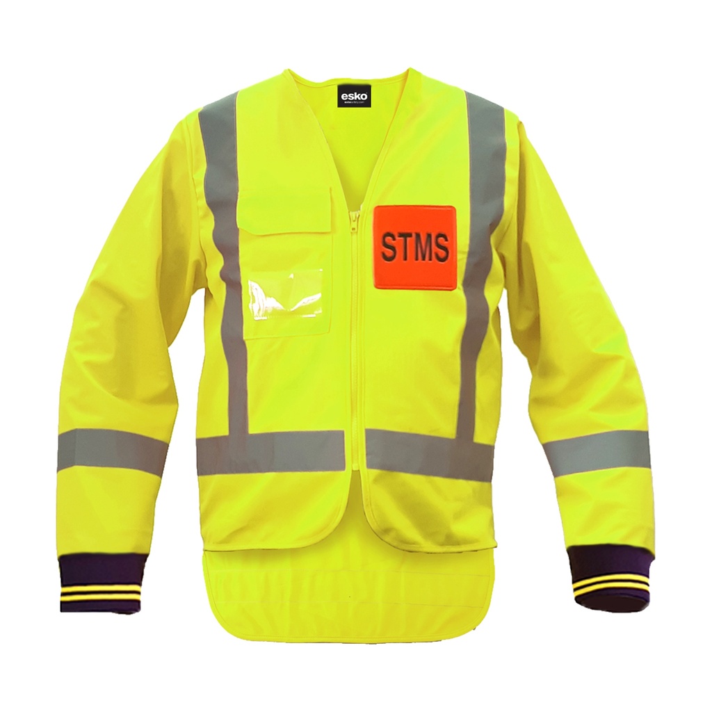 [AVEST309-YE-XS] ESKO L/S STMS Safety Vest - Pack of 5 (XS)