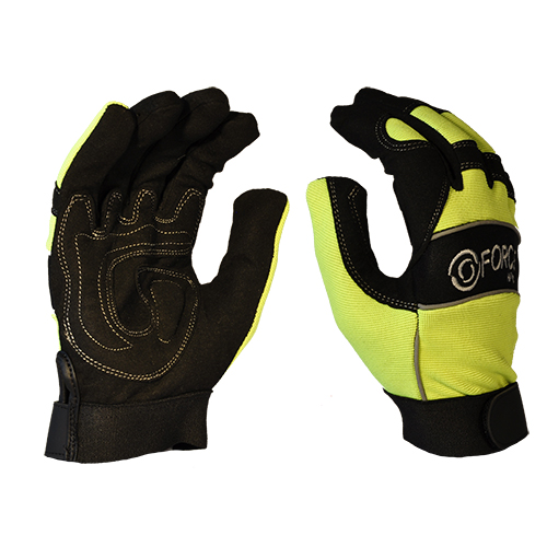 Full Finger Mechanics Gloves, Fluro