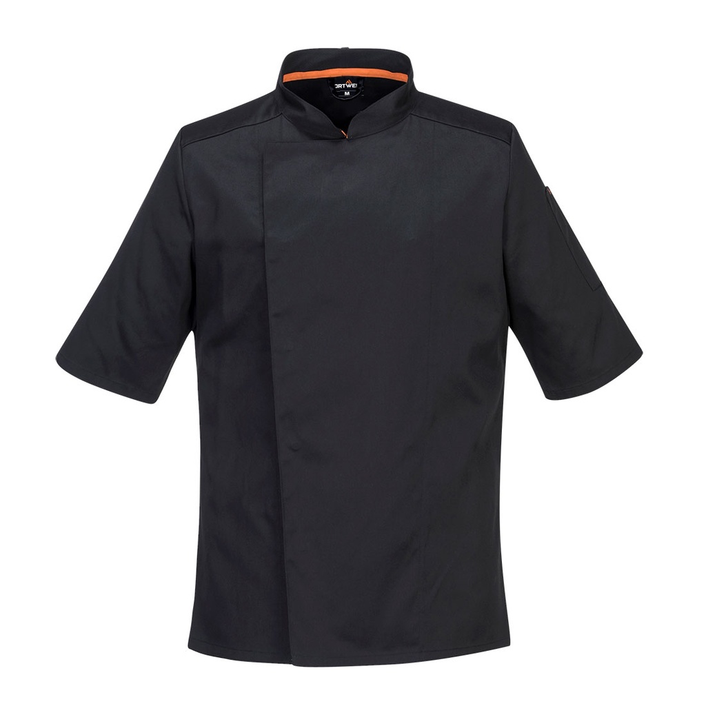 [C738BKRXS] Chef's MeshAir Pro Jacket S/S (Black, XS)