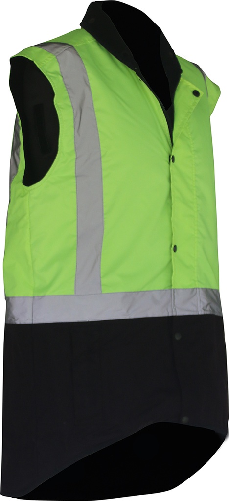 [PCO1340-FLYE/BR-S] Caution D/N Oilskin Sleeveless Vest (PCO1340-FLYE/BR) (S)