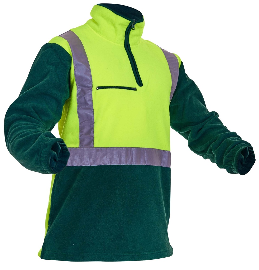 Caution D/N Polar Fleece 1 2 Zip Tunic - 380gm (PCF1012-FLYE/SP)