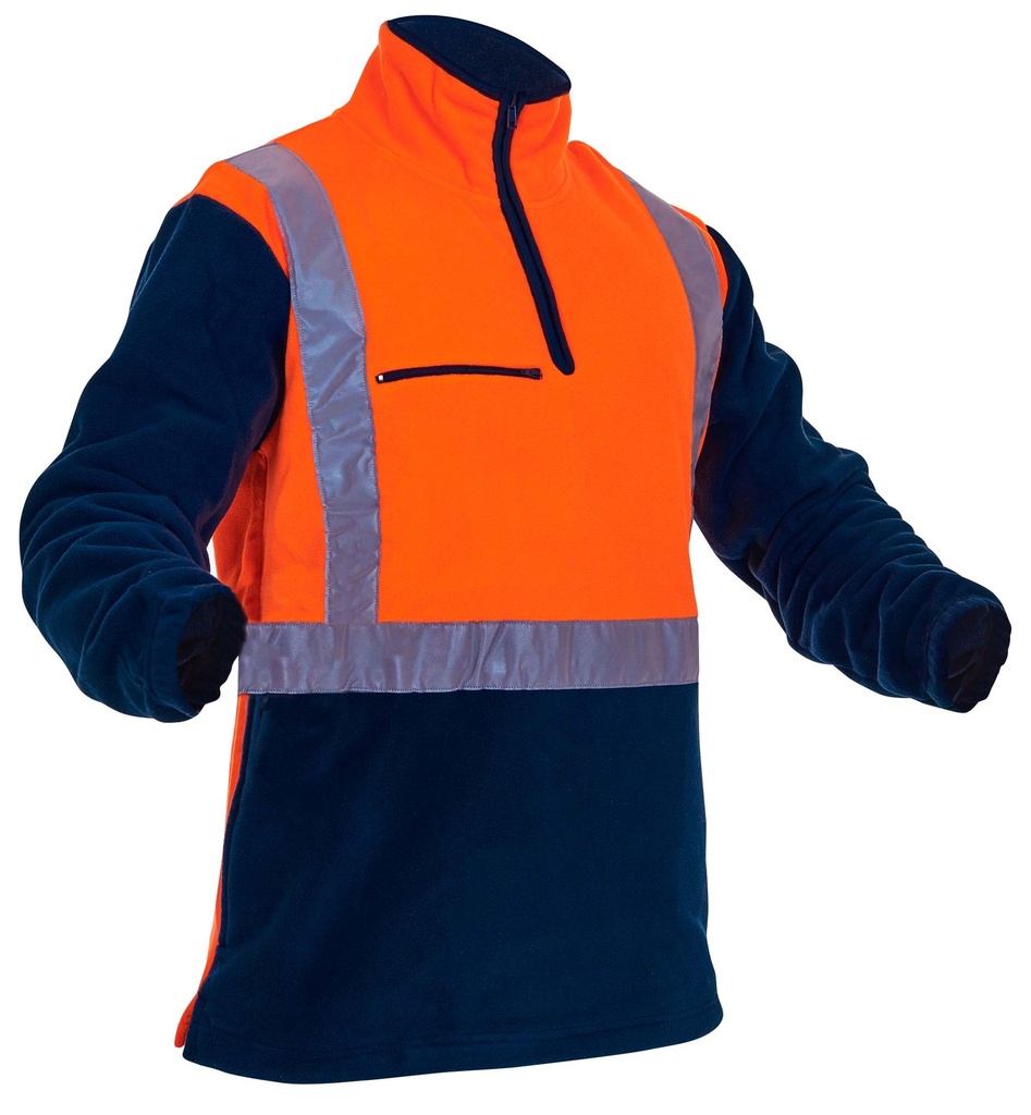 Caution D/N Polar Fleece 1 2 Zip Tunic - 380gm-Size 11XL