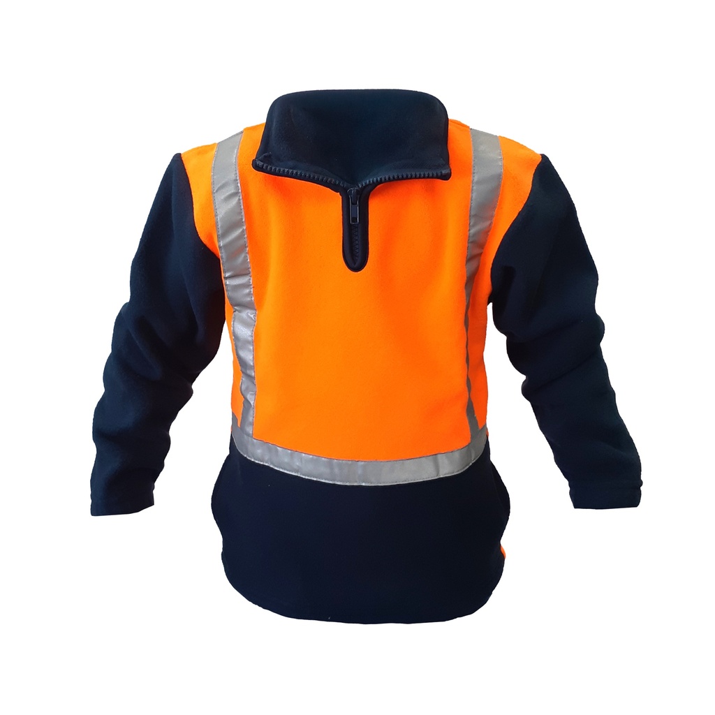 Caution Childrens Polar Fleece 1 2 Zip Tunic
