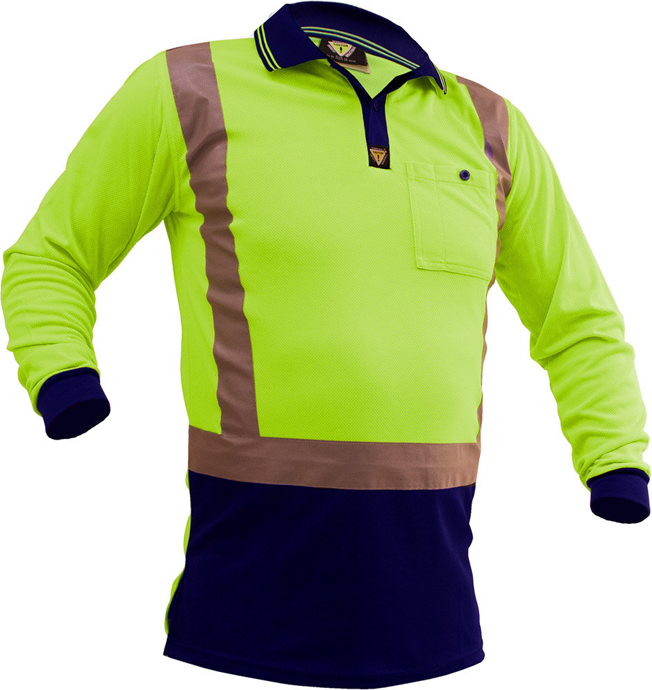 Caution D/N L/S Micro Fibre Polo-Size 11XL