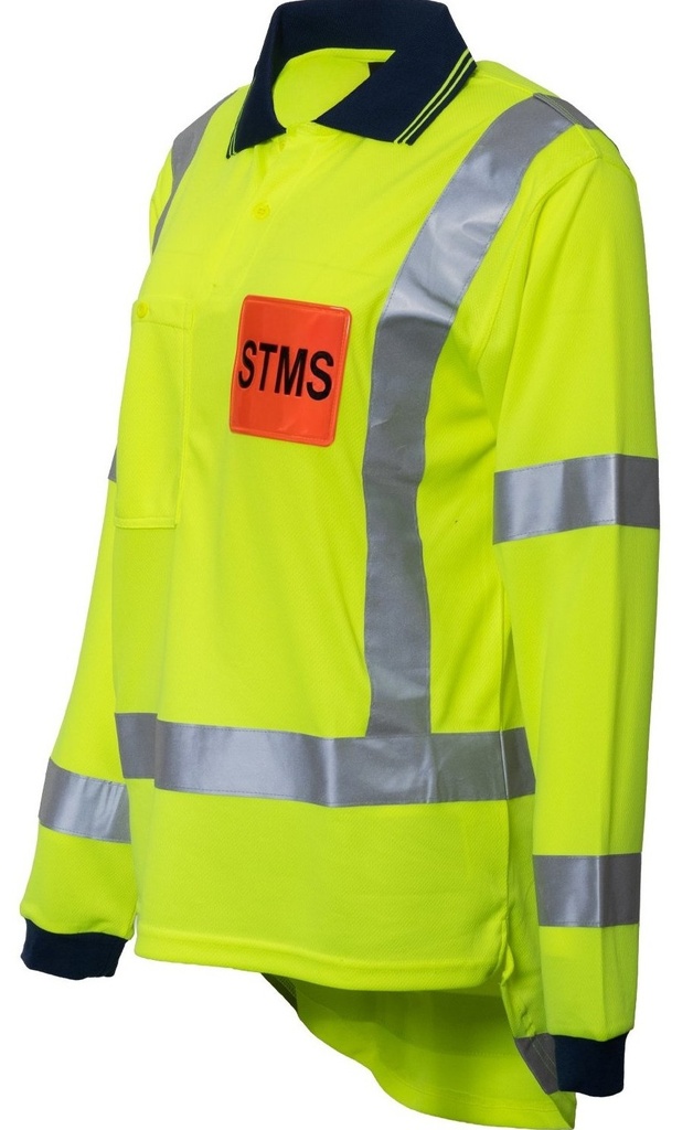Caution L/S STMS Micro Fibre Polo