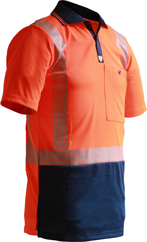 Caution D/N Segmented Tape Micro Fibre Polo