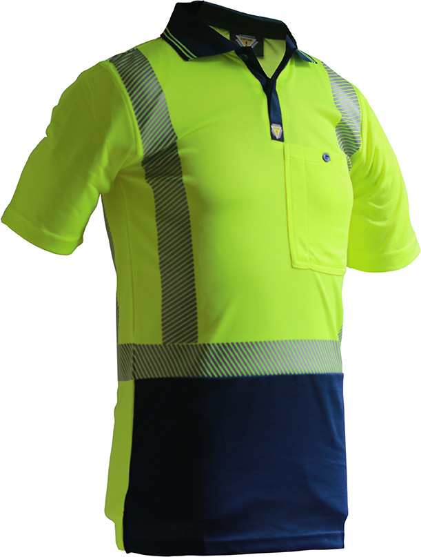 Caution D/N Segmented Tape Micro Fibre Polo