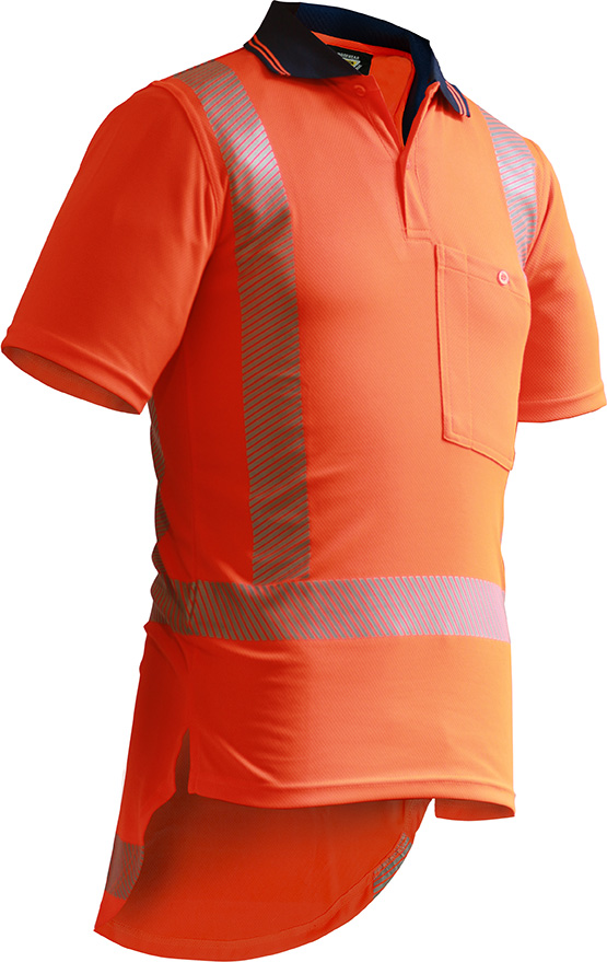 Caution S/S TTMC-W Segmented Tape Micro Fibre Polo