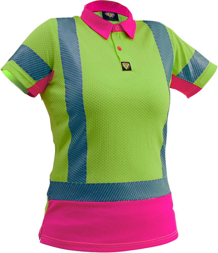 [PCP1264-FLYE/PK-6] Caution D/N Women's Microvent Polo (PCP1264-FLYE/PK) (6)
