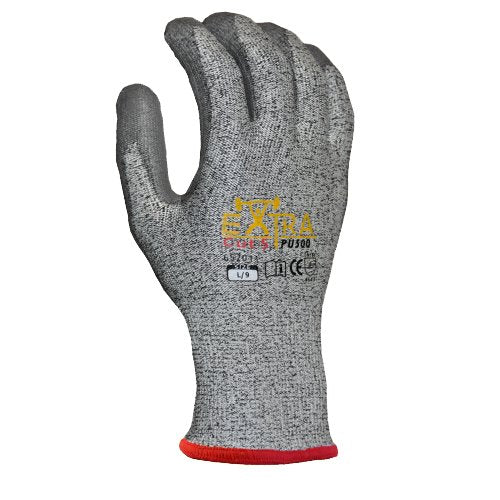 MAX-IT. Grey 15G polyester liner with black sandy nitrile palm coating. Size 10(XL) - Pack of 12
