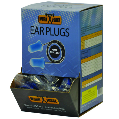 [101009] Earplug-Foam, Bell shape, metal detectable, Box100
