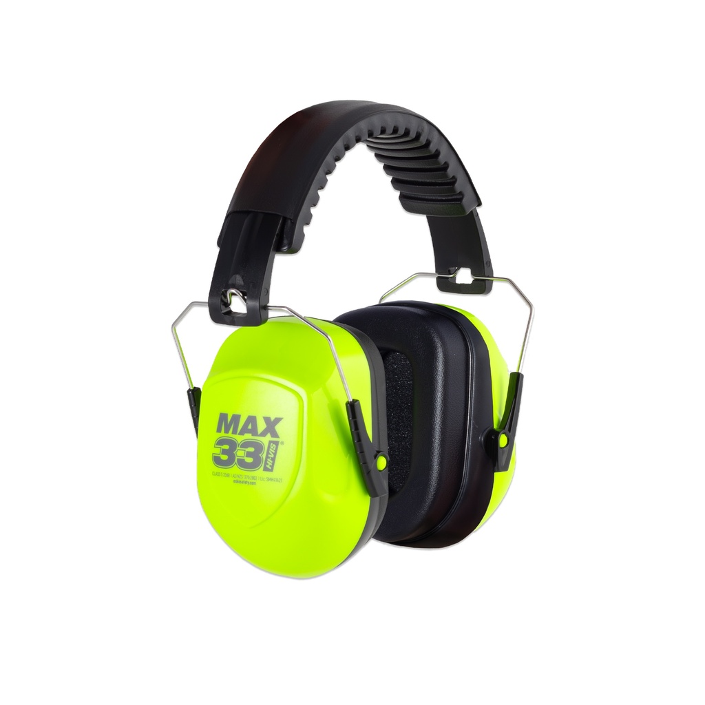 [E-MAX33HV] ESKO Max33HV High Vis Earmuffs Class 5 33dB, AS/NZS 1270:2002