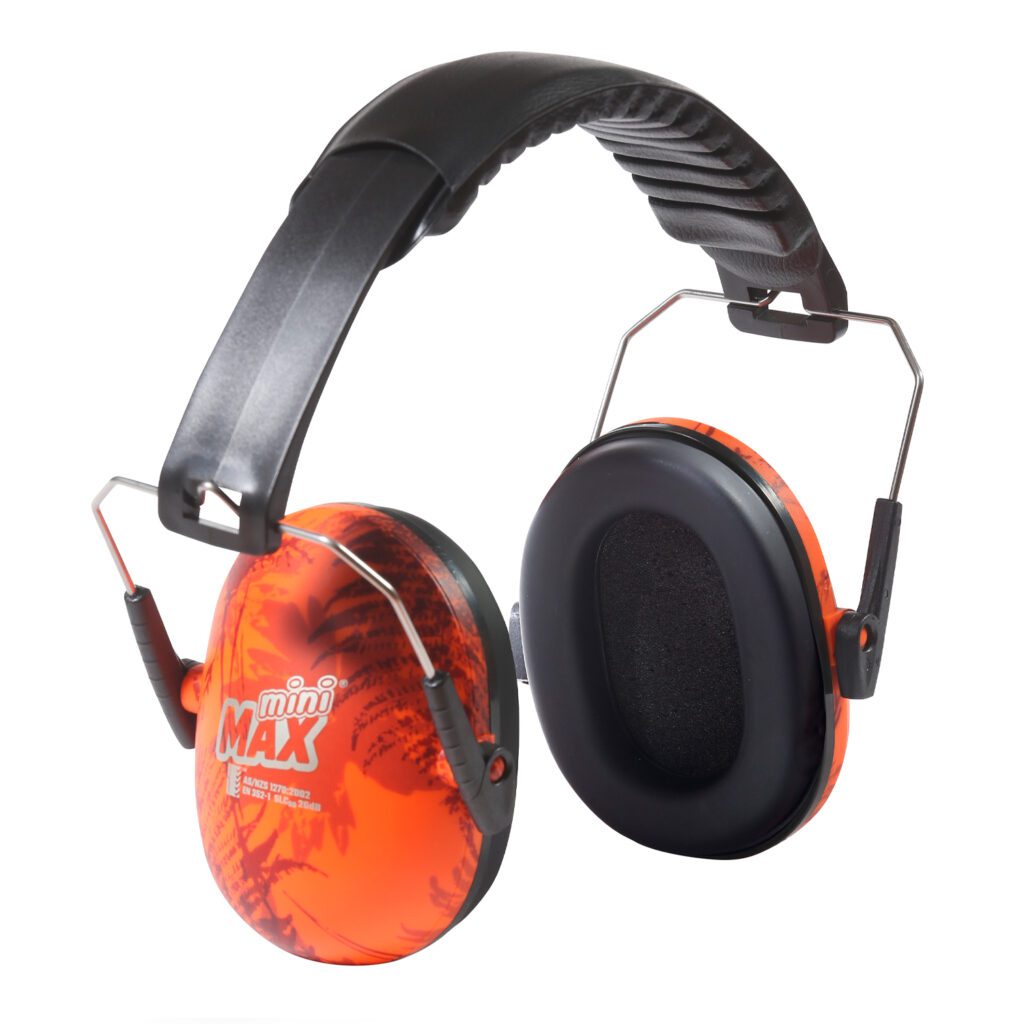 [E-MMAXC] ESKO MiniMax Kid's Earmuff Class 5, 26dB, AS/NZS 1270:2002 - Orange Camo - Pack of 6