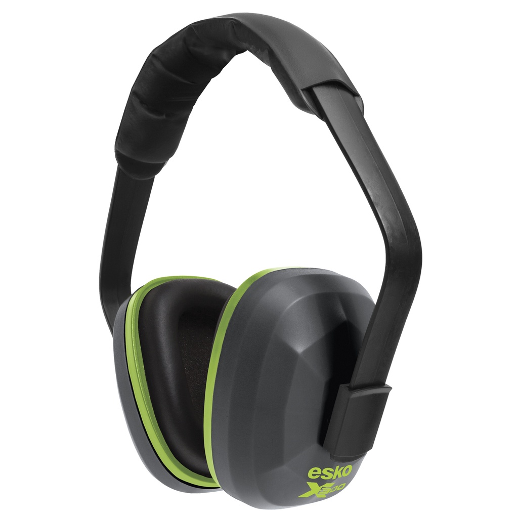 [X300] ESKO X300 Banded Earmuff, 28dB Class 5, Gunmetal/Neon Green