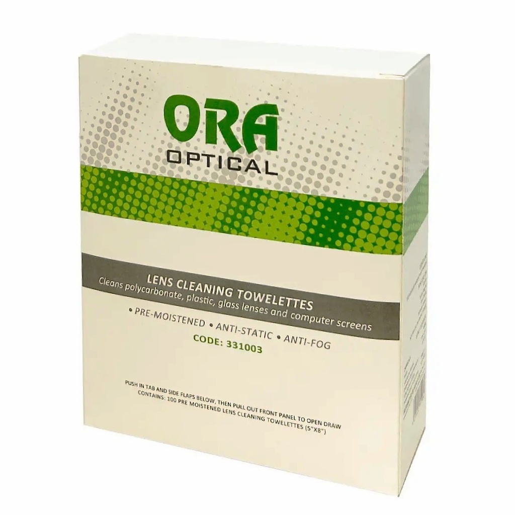 [331003] ORA Lens Cleaning Wipes, Box 100