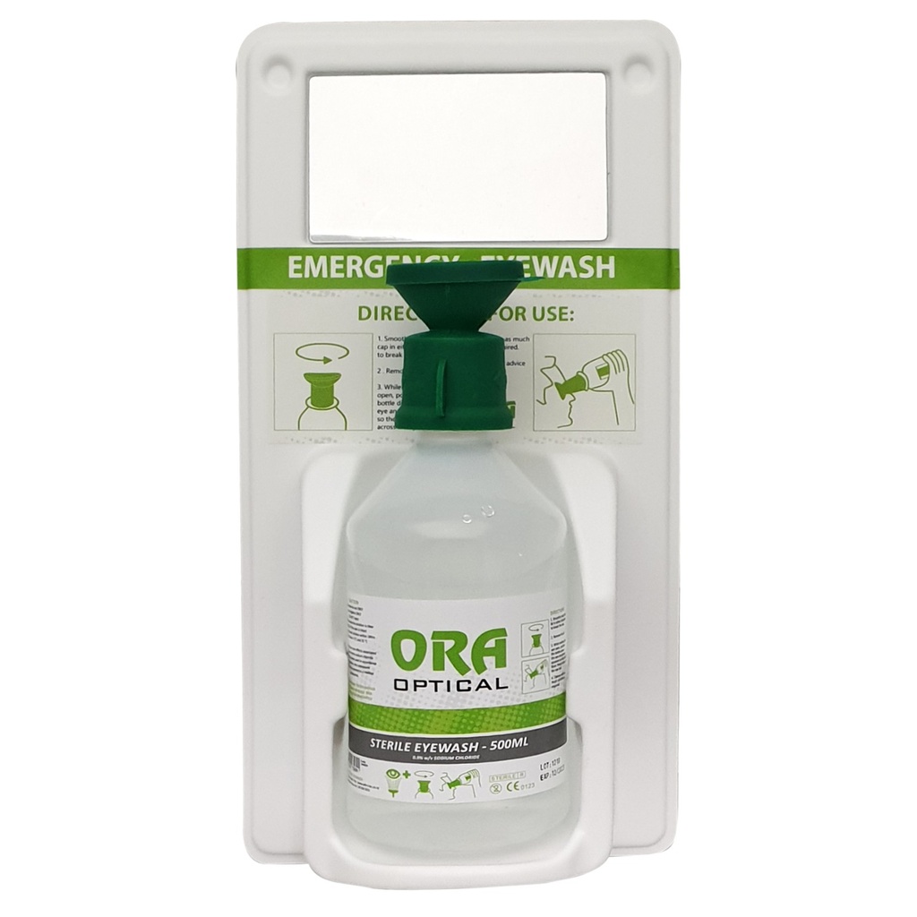 [344611] ORA Wall Mounted Eyewash With 1 500ml Bottle