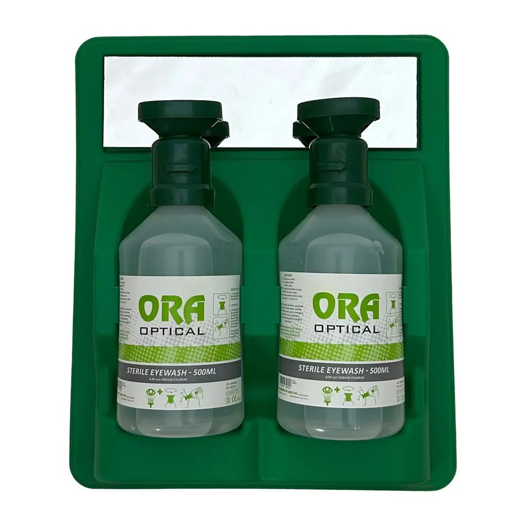 ORA Wall Mounted Eyewash With 2 500ml Bottles