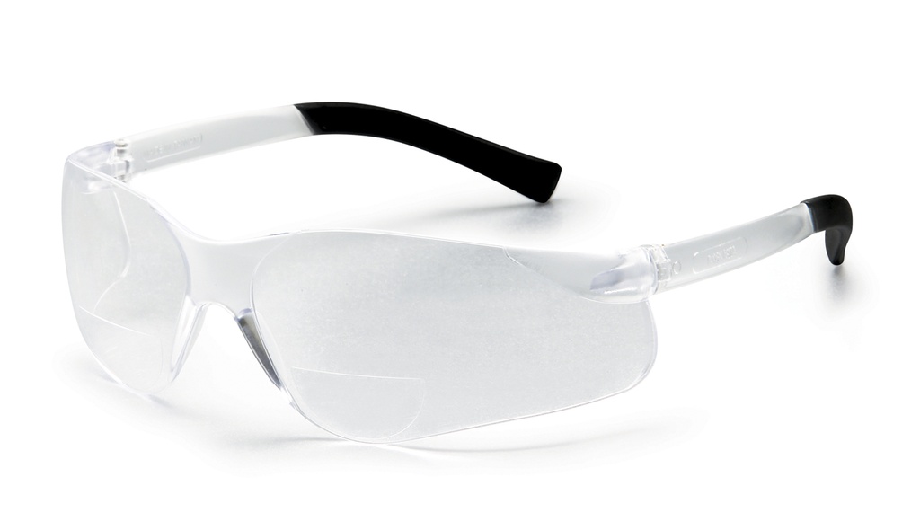 ESKO Bi-Focal Safety Spec, Clear Lens, Anti-fog, Magnification x1.0 (+100%) - Pack of 12