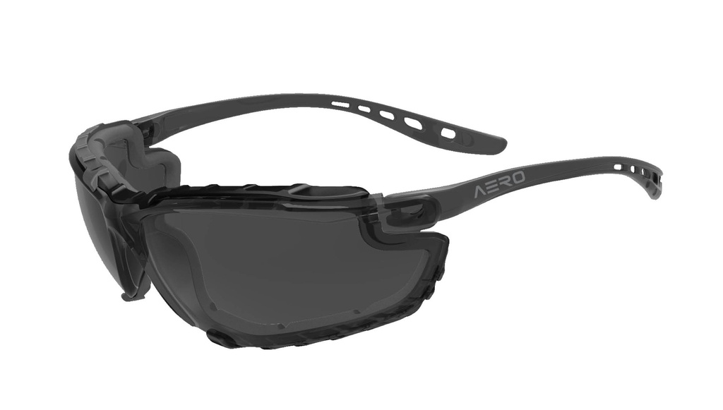Aero safety spec, anti-fog coating, dielectric, smoke lens with foam gasket - Pack of 12