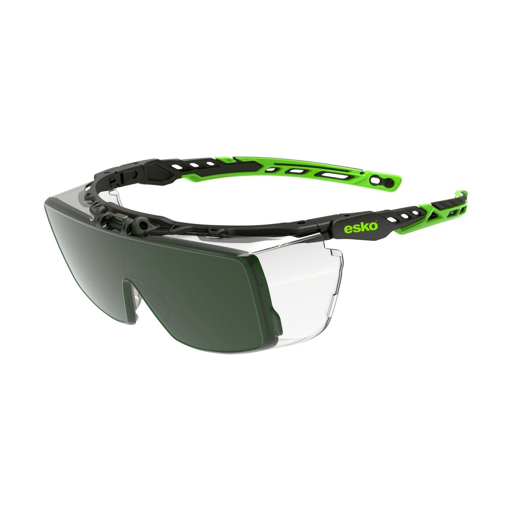 VISPEC2, Premium Overspec, Clear Lens with AF coating, with Shade 5 Flip up lens, AS coated, Flexi-comfort fit, dielectric, AS/NZS1337.1:2010 Cert. - Pack of 12