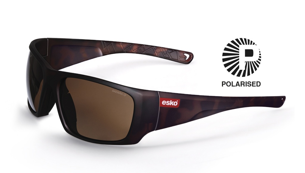 SAHARA Safety Glasses, Matt Tortoiseshell Frame, Polarised Bronze Lens, AF, AS, AS/NZS Cert - Pack of 10